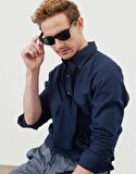 Slim Fit Koyu Lacivert Erkek Gömlek 4A2000000050