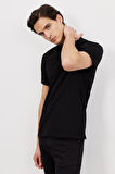 Slim Fit Dar Kesim Polo Yaka Kısa Kollu Basic Tişört
