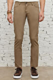 Slim Fit Dar Kesim 5 Cep Armürlü Esnek Pantolon