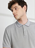 Altınyıldız Classics Gri - Beyaz Erkek Polo T-Shirt 4A9000000003