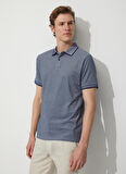 Altınyıldız Classics Lacivert - Beyaz Erkek Polo T-Shirt 4A9000000003
