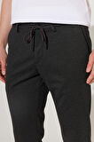 Erkek Antrasit Slim Fit Dar Kesim Mono Yaka Örme Takım Elbise