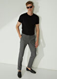 Altınyıldız Classics Normal Bel Dar Paça Slim Fit Gri - Siyah Erkek Pantolon 4A0123200027