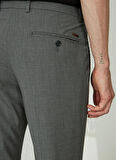 Altınyıldız Classics Normal Bel Dar Paça Slim Fit Gri - Siyah Erkek Pantolon 4A0123200027