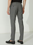 Altınyıldız Classics Normal Bel Dar Paça Slim Fit Gri - Siyah Erkek Pantolon 4A0123200027