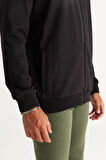 Slim Fit Dar Kesim Kapüşonlu Pamuklu Sweatshirt