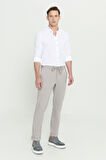 Slim Fit Dar Kesim Beli Bağlamalı Esnek Pantolon