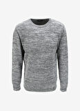 Bisiklet Yaka Standart Gri - Lacivert Erkek Kazak 4A4924100056