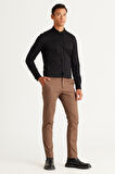Slim Fit Dar Kesim Pamuklu Esnek Rahat Armürlü Pantolon