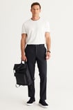 Comfort Fit Rahat Kesim Beli Lastikli Desenli Esnek Pantolon