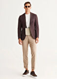 Altınyıldız Classics Slim Fit Siyah - Kahve Erkek Ceket 4A0424100002