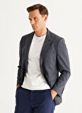 Altınyıldız Classics Regular Fit Lacivert - Beyaz Erkek Ceket 4A0424100047