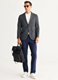 Altınyıldız Classics Regular Fit Lacivert - Beyaz Erkek Ceket 4A0424100047