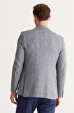 Altınyıldız Slim Fit Dar Kesim Mono Yaka Desenli Erkek Ceket 4A0424100042