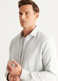 Altınyıldız Classics Slim Fit Klasik Yaka Yeşil - Beyaz Erkek Gömlek 4A2024100071