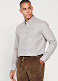 Altınyıldız Classics Slim Fit Düğmeli Yaka Bej Erkek Gömlek 4A2024100192