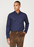 Altınyıldız Classics Slim Fit Düğmeli Yaka Lacivert Erkek Gömlek 4A2024100192