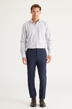 Slim Fit Dar Kesim İtalyan Yaka Organik Pamuk Karışımlı Gömlek