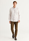 Altınyıldız Classics Normal Bel Dar Paça Slim Fit Haki Erkek Pantolon 4A0124100064