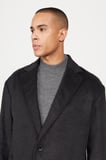 Oversize Fit Bol Kesim Mono Yaka Desenli Palto