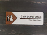 Lucena Gelin Damat Odası Ofis Oda Kapı İsimliği Yönlendirme Tabelası Levhası Kişiselleştirilebilir