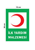 Lucena Metal İlk Yardım Malzemesi 15 cm x 20 cm Uyarı Levhası Yönlendirme Tabelası