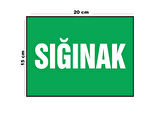Lucena Metal Sığınak 15 cm x 20 cm Uyarı Levhası Yönlendirme Tabelası