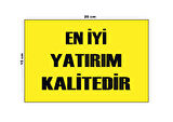 Lucena Metal En İyi Yatırım Kalitedir 15 Cm x 20 Cm Uyarı Levhası Yönlendirme Tabelası