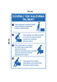 Lucena Metal Güvenli Yük Kaldırma Talimatı 15 Cm x 20 Cm Uyarı Levhası Yönlendirme Tabelası