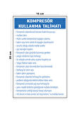 Lucena Metal Kompresör Kullanma Talimatı 15 Cm x 20 Cm Uyarı Levhası Yönlendirme Tabelası