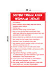 Lucena Metal Solvent Yangınlarına Müdahale Talimatı 15 Cm x 20 Cm Uyarı Levhası Yönlendirme Tabelası