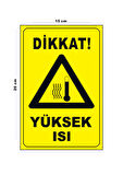 Lucena Metal Yüksek Isı 15 Cm x 20 Cm Uyarı Levhası Yönlendirme Tabelası