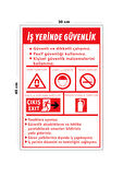 Metal İş Yerinde Güvenlik 30 cm x 40 cm A3 Büyüklüğünde Uyarı Levhası Yönlendirme Tabelası