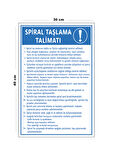 Metal Spiral Taşlama Talimatı 30 cm x 40 cm A3 Büyüklüğünde Uyarı Levhası Yönlendirme Tabelası