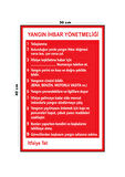 Metal Yangın İhbar Yönetmenliği 30 cm x 40 cm A3 Büyüklüğünde Uyarı Levhası Yönlendirme Tabelası