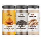 Organik Baharat Seti Organik Zerdeçal 50g Organik Zencefil 50g Organik Karabiber 50g Avantajlı Set 