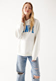 Mavi Logo Baskılı Beyaz Sweatshirt 1600361-81964