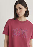 Mavi Logo Baskılı Pembe Tişört 1611193-70931