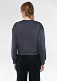 Mavi Logo Baskılı Mavi Crop Sweatshirt 1611601-70763