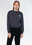 Mavi Logo Baskılı Mavi Crop Sweatshirt 1611601-70763