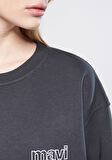Mavi Logo Baskılı Gri Sweatshirt 1611656-82185