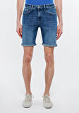 BRIAN Puslu Mavi Premium Jean Şort 0418484462