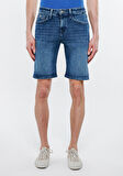 BRIAN Puslu Mavi Premium Jean Şort 0418484462