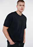 M0610100-900 Mavi Baskılı Mavi Erkek T-Shirt Siyah