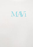 Mavi Logo Baskılı Beyaz Tişört 1611593-70057
