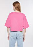 Mavi Logo Baskılı Pembe Crop Tişört 1611585-84670
