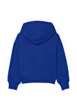 Mavi Logo Baskılı Mavi Kapüşonlu Sweatshirt 6610110-70896