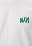 Mavi Logo Baskılı Beyaz Tişört 0611714-620