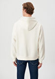 Mavi Logo Baskılı Kapüşonlu Bej Sweatshirt 0611715-70053