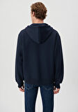 Mavi Logo Baskılı Fermuarlı Lacivert Sweatshirt 0611715-70490